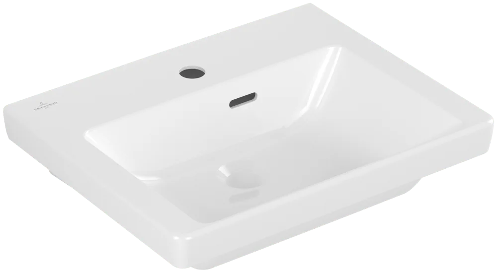 Villeroy & Boch Handwaschbecken Subway 3.0 4370FF, 500x400mm, Rechteck, 1HL, ÜL, Weiß Alpin Villeroy & Boch Handwaschbecken Subway 3.0 4370FF, 500x400mm, Rechteck, 1HL, ÜL, Weiß Alpin