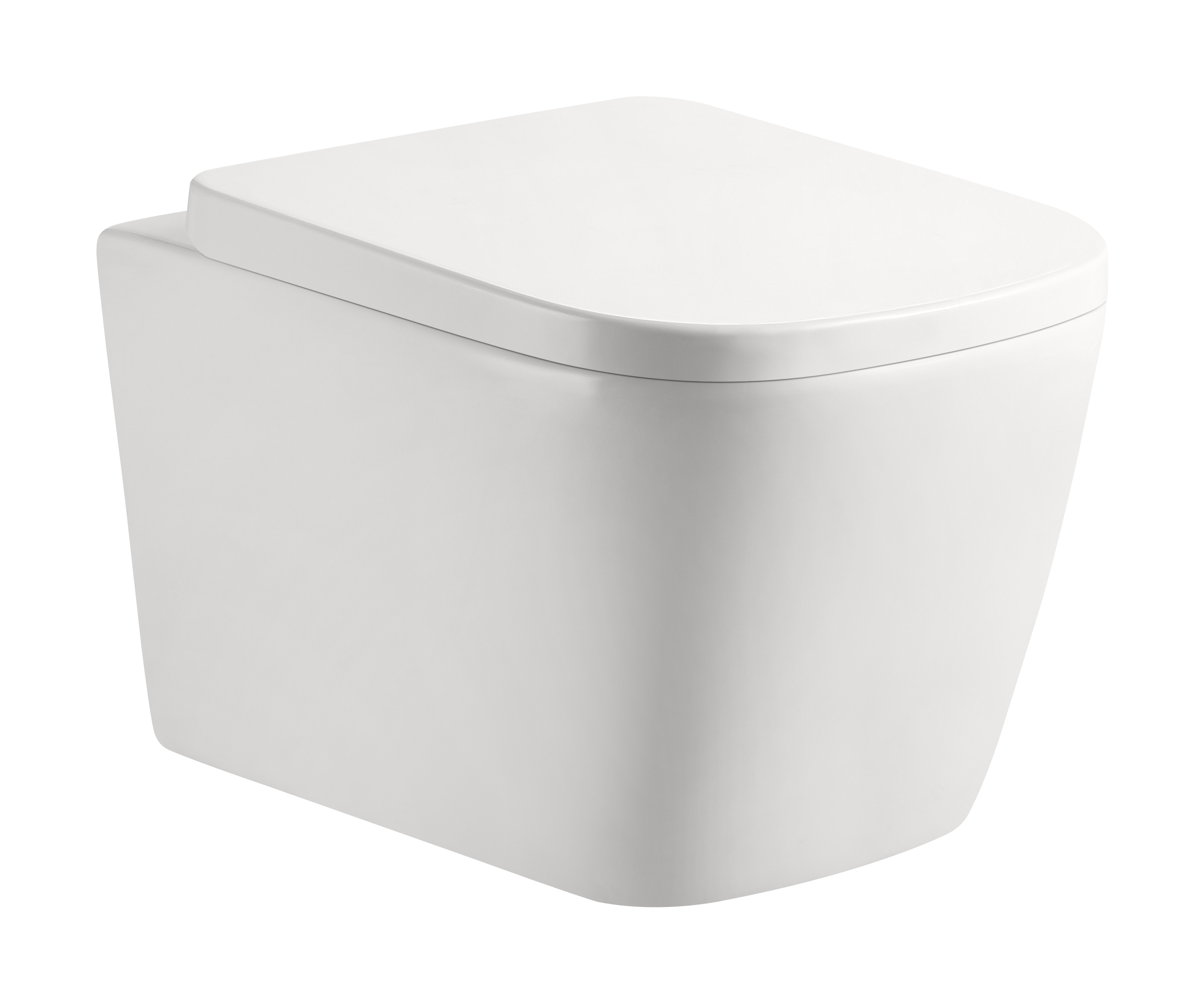 Wand-Tiefspül-WC Soft-Edge „AqvaCeramica“ 36,5 cm, ohne Spülrand