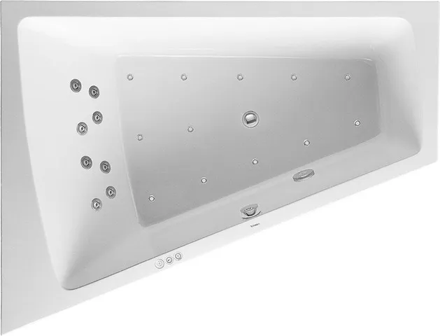 Duravit Whirlwanne „Paiova“ sonderform 1700 × 1300 mm, links mit Combi-System P, in Weiß Duravit Whirlwanne „Paiova“ sonderform 1700 × 1300 mm, links mit Combi-System P, in Weiß