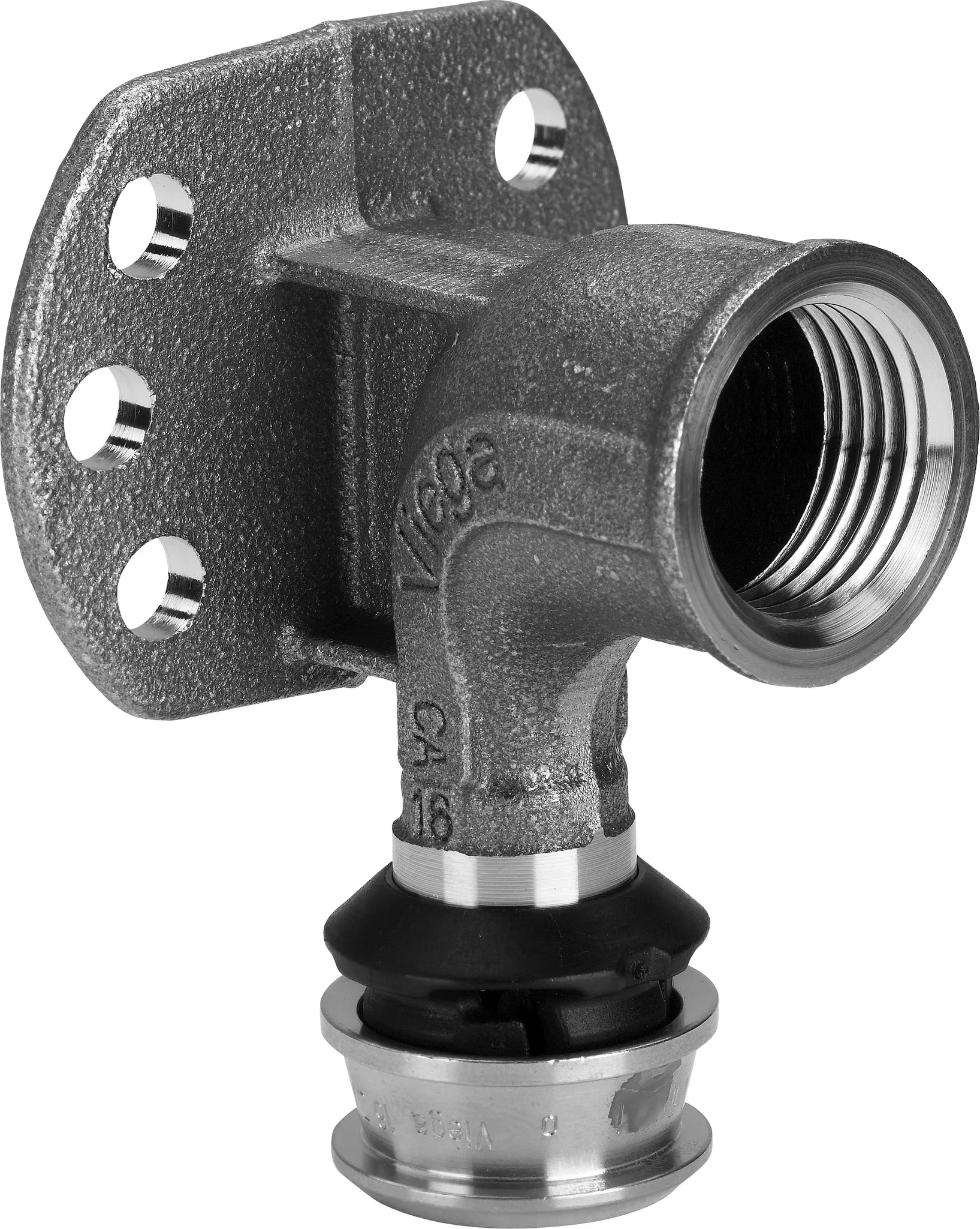 Viega „Raxofix“ Wandscheibe mit 1 Muffe und Innengewinde 16 mm × 1/2″ Viega „Raxofix“ Wandscheibe mit 1 Muffe und Innengewinde 16 mm × 1/2″