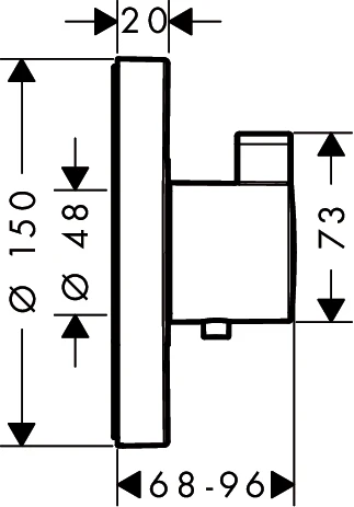 Thermostat Unterputz ShowerSelect S Highflow Fertigset chrom