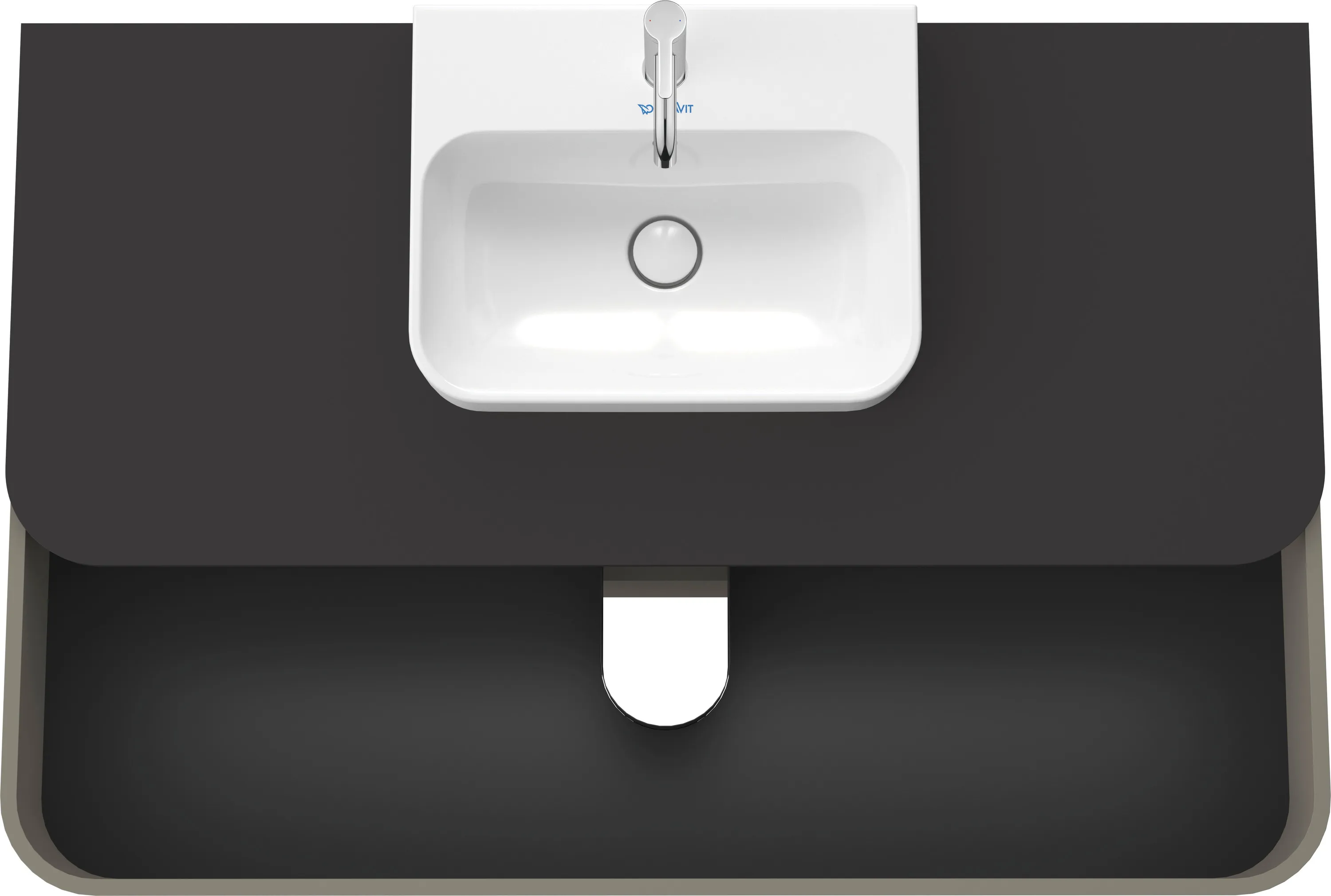 Duravit Waschtischunterschrank wandhängend „Happy D.2 Plus“ 130 × 40,8 × 55 cm Steingrau Seidenmatt Duravit Waschtischunterschrank wandhängend „Happy D.2 Plus“ 130 × 40,8 × 55 cm Steingrau Seidenmatt