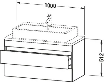 Duravit Waschtischunterschrank wandhängend „DuraStyle“ 100 × 51,2 × 47,8 cm