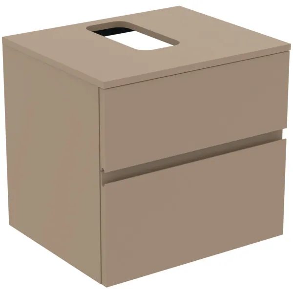 Ideal Standard Waschtischunterschrank Finesse, Modellnummer E3496UP, 602x505x558mm, 2 Auszüge, Greige matt