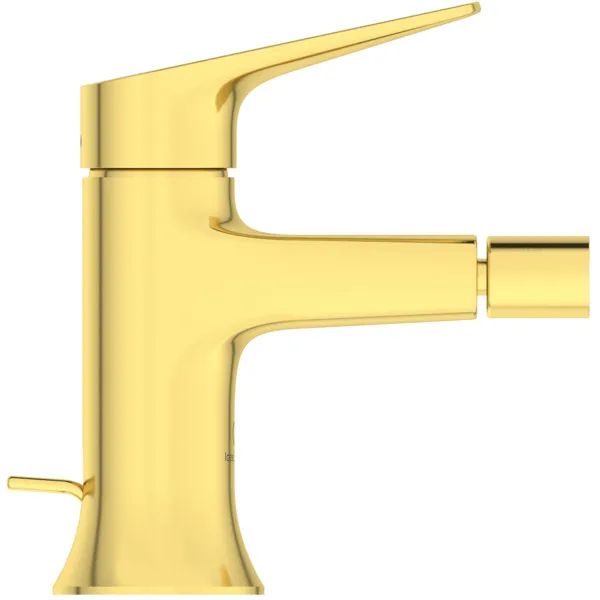 Ideal Standard Bidetarmatur La Dolce Vita Brushed Gold, Ausladung 105 mm, Auslaufhöhe 77 mm, Luftsprudler, Metall-Zugstangen-Ablaufgarnitur G1 1/4, Flexible Anschlussschläuche G3/8, Griff aus Metall, Schnellmontagesystem Easy-Fix, Kartusche Ø 28 mm, Firm Ideal Standard Bidetarmatur La Dolce Vita Brushed Gold, Ausladung 105 mm, Auslaufhöhe 77 mm, Luftsprudler, Metall-Zugstangen-Ablaufgarnitur G1 1/4, Flexible Anschlussschläuche G3/8, Griff aus Metall, Schnellmontagesystem Easy-Fix, Kartusche Ø 28 mm, Firm