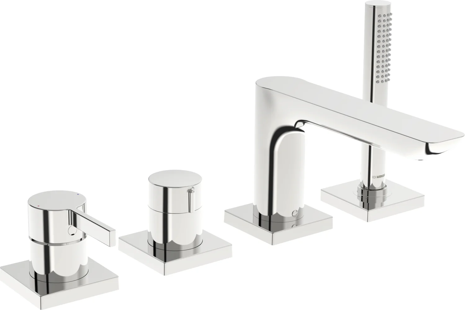 HansaLOFT Wannenarmatur HansaLOFT 5775 Einhebelmischer Fertigmontageset für Wanne/Brause 75x75 mm Chrom HansaLOFT Wannenarmatur HansaLOFT 5775 Einhebelmischer Fertigmontageset für Wanne/Brause 75x75 mm Chrom