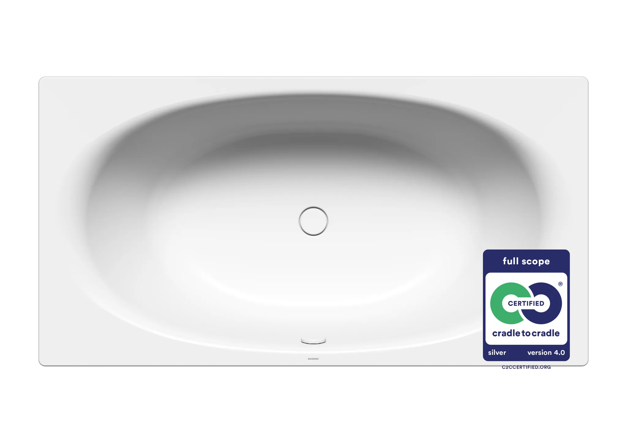 Kaldewei Badewanne „Ellipso Duo“ rechteck 190 × 100 cm, ohne Grifflochbohrungen in alpinweiß