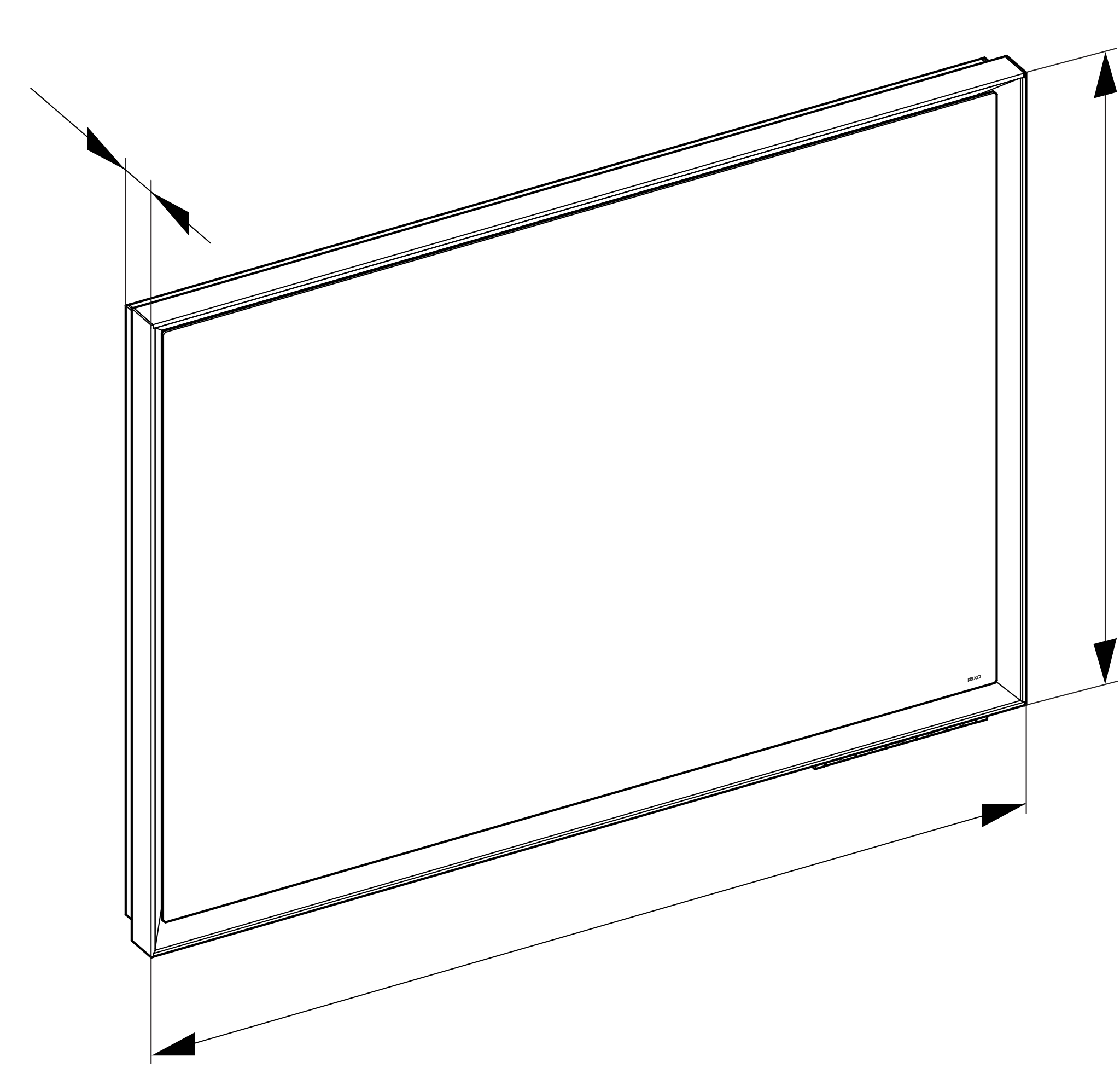 KEUCO Spiegel „Royal Lumos“ in Silber (eloxiert), 900 × 650 mm