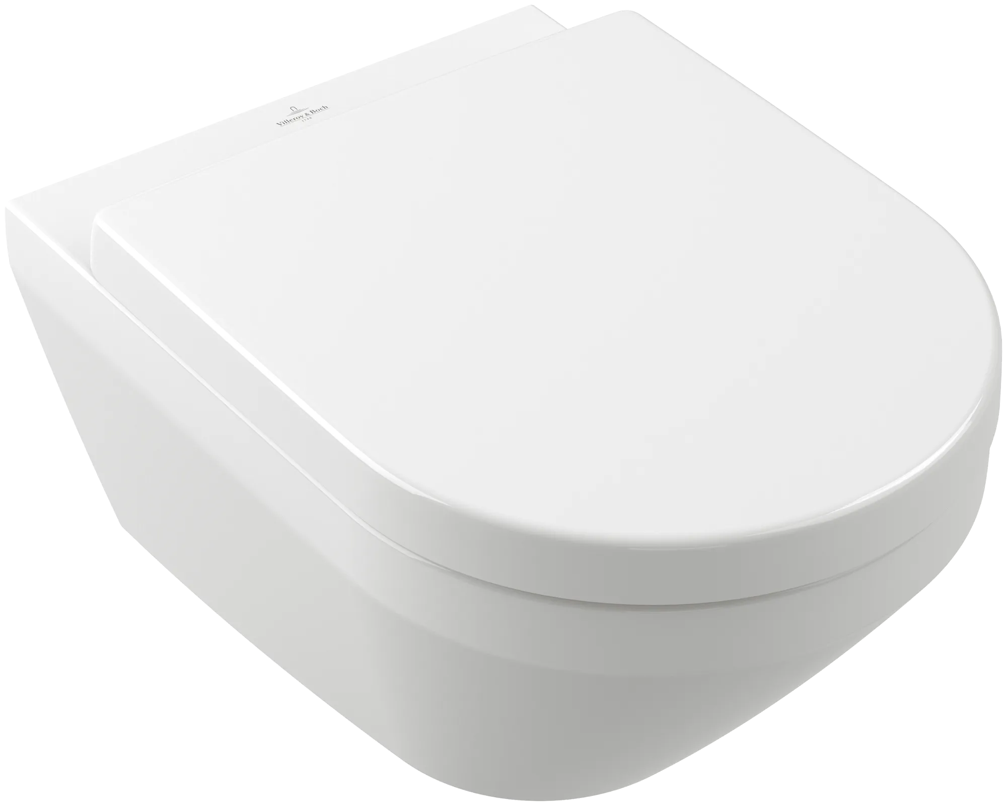 Villeroy & Boch Architectura Tiefspül-WC spülrandlos, Rund, Weiß Alpin, 370x530 mm, Höhe 355 mm, wandhängend