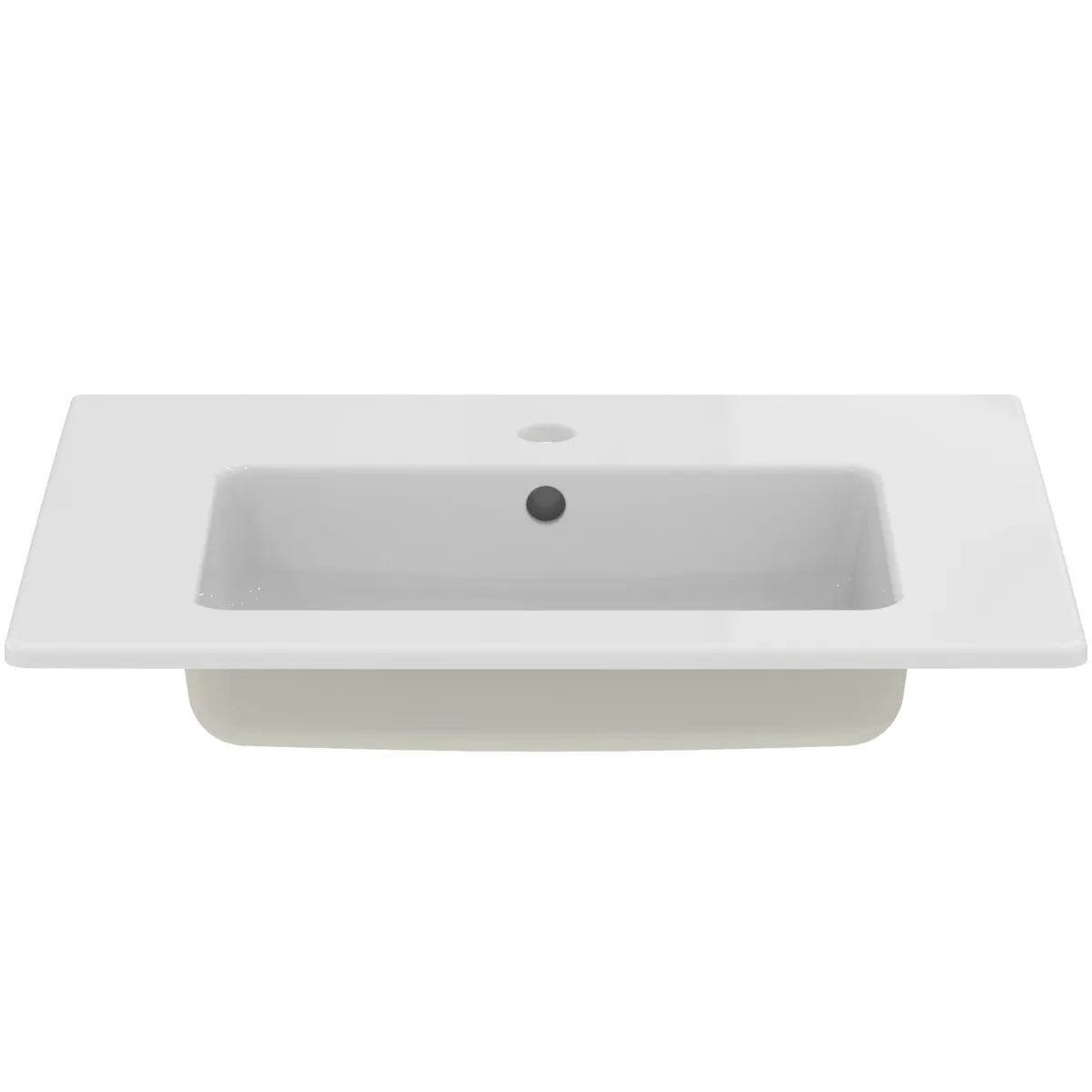 Waschbecken „Eurovit“ 61 × 45 × 14 cm, Hahnlochposition mittig in Weiß Waschbecken „Eurovit“ 61 × 45 × 14 cm, Hahnlochposition mittig in Weiß