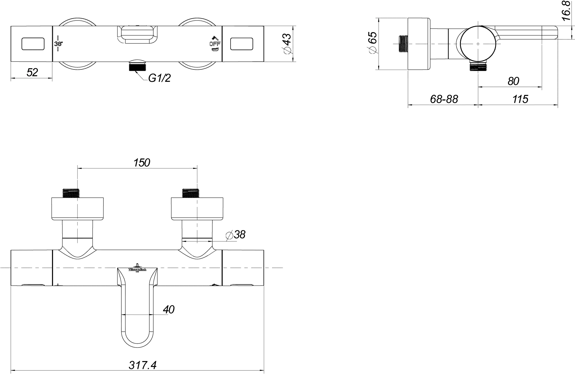 Einhand-Wannenarmatur TVT00000100061 Ausladung 93 mm in Brushed Nickel Matt Einhand-Wannenarmatur TVT00000100061 Ausladung 93 mm in Brushed Nickel Matt