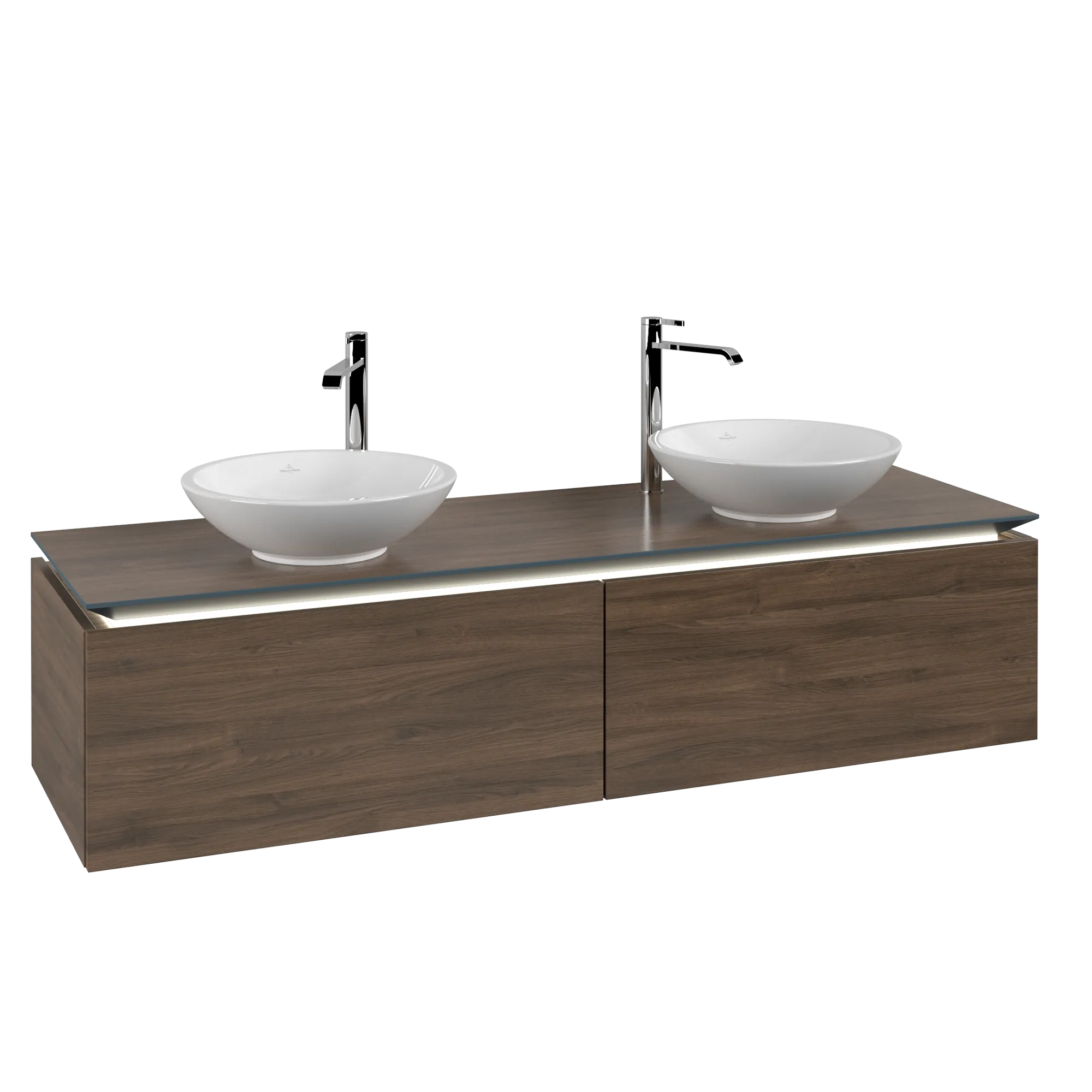 Villeroy & Boch Waschtischunterschrank „Legato“ für Schrankwaschtisch 1600 × 380 × 500 mm Arizona Oak, für links und rechts
