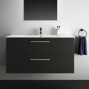 Möbelpaket i.life A mit Waschtisch 120cm und Unterschrank mit chrom Griff Weiß matt Möbelpaket i.life A mit Waschtisch 120cm und Unterschrank mit chrom Griff Weiß matt