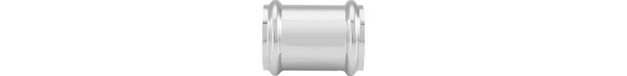 Doppelmuffe Messing vc mit 2 O-Ringen passend zu Rohren 32 mm