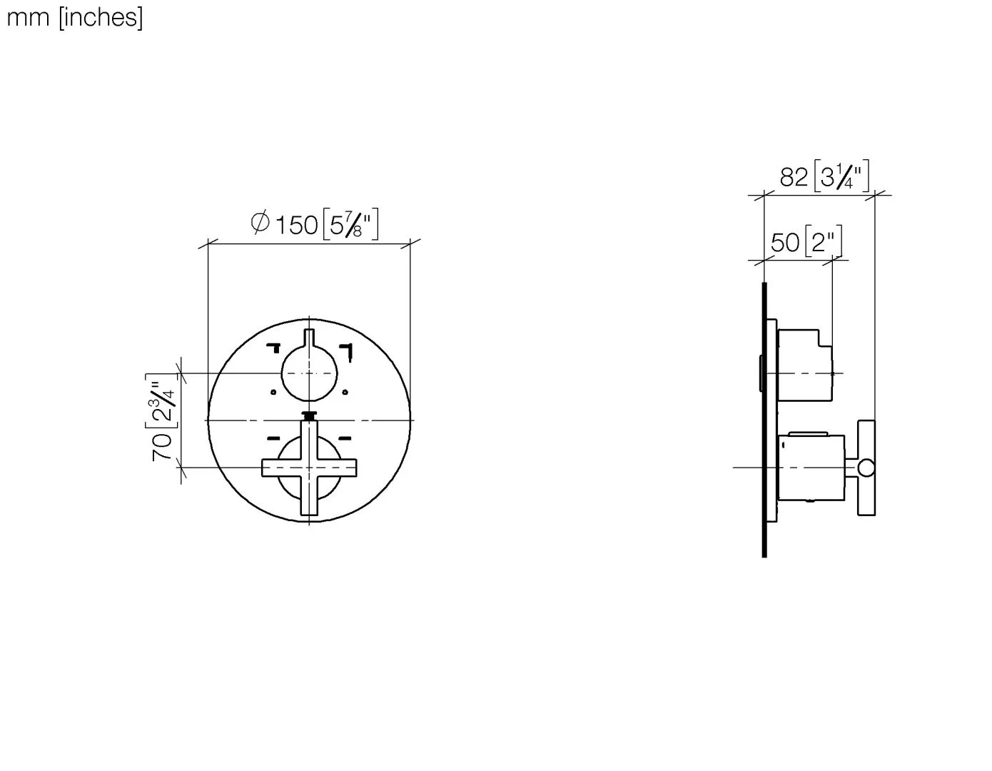 UP-Thermostat mit Dreiwege-Mengenregulierung TARA Chrom 36427892
