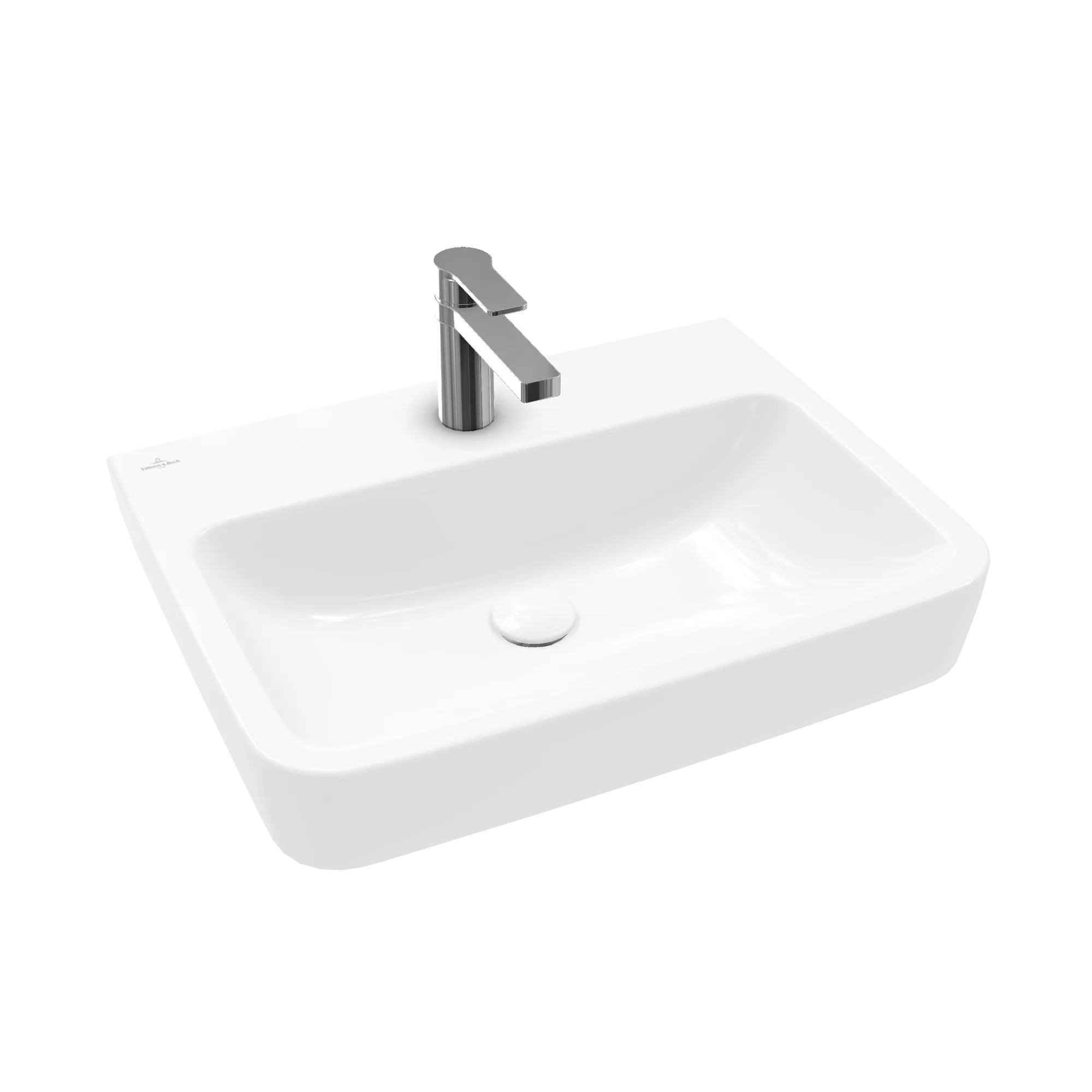 Villeroy & Boch Wandwaschtisch „O.novo“ 600 × 460 × 175 mm, für Becken mittig, mit Hahnlochbohrung, Hahnlochposition mittig in Weiß Alpin Villeroy & Boch Wandwaschtisch „O.novo“ 600 × 460 × 175 mm, für Becken mittig, mit Hahnlochbohrung, Hahnlochposition mittig in Weiß Alpin