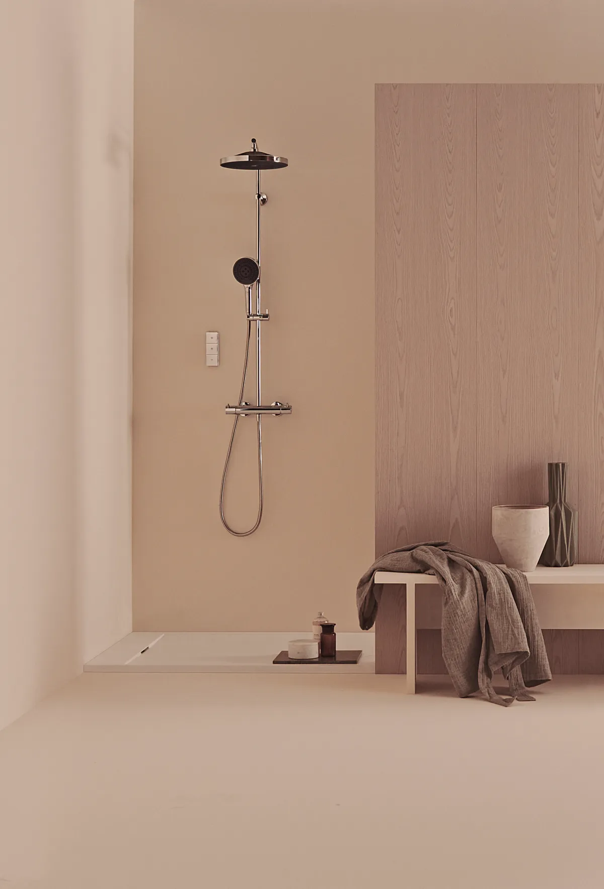 Ideal Standard Ceratherm T125 Duschsystem mit Badethermostat Pin-Griffe Chrom Ideal Standard Ceratherm T125 Duschsystem mit Badethermostat Pin-Griffe Chrom