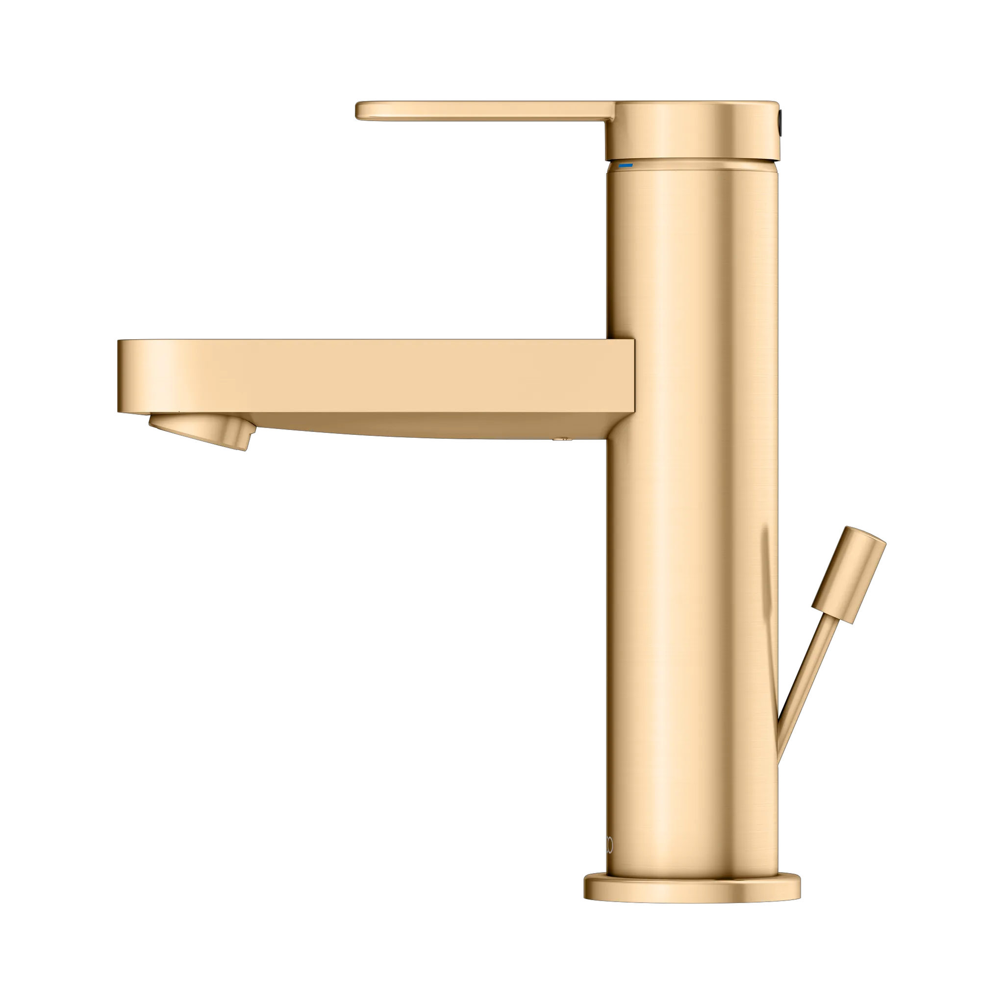 IXMO Einhebel-Waschtischmischer 100 IXMO Flat, Rosette rund Messing geb