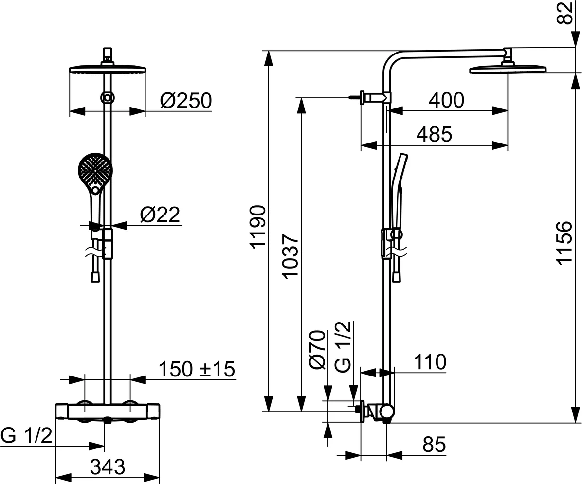 HansaVIVA Regenbrause-Duscharmatur Hansaviva 2023 6515 Chrom HansaVIVA Regenbrause-Duscharmatur Hansaviva 2023 6515 Chrom