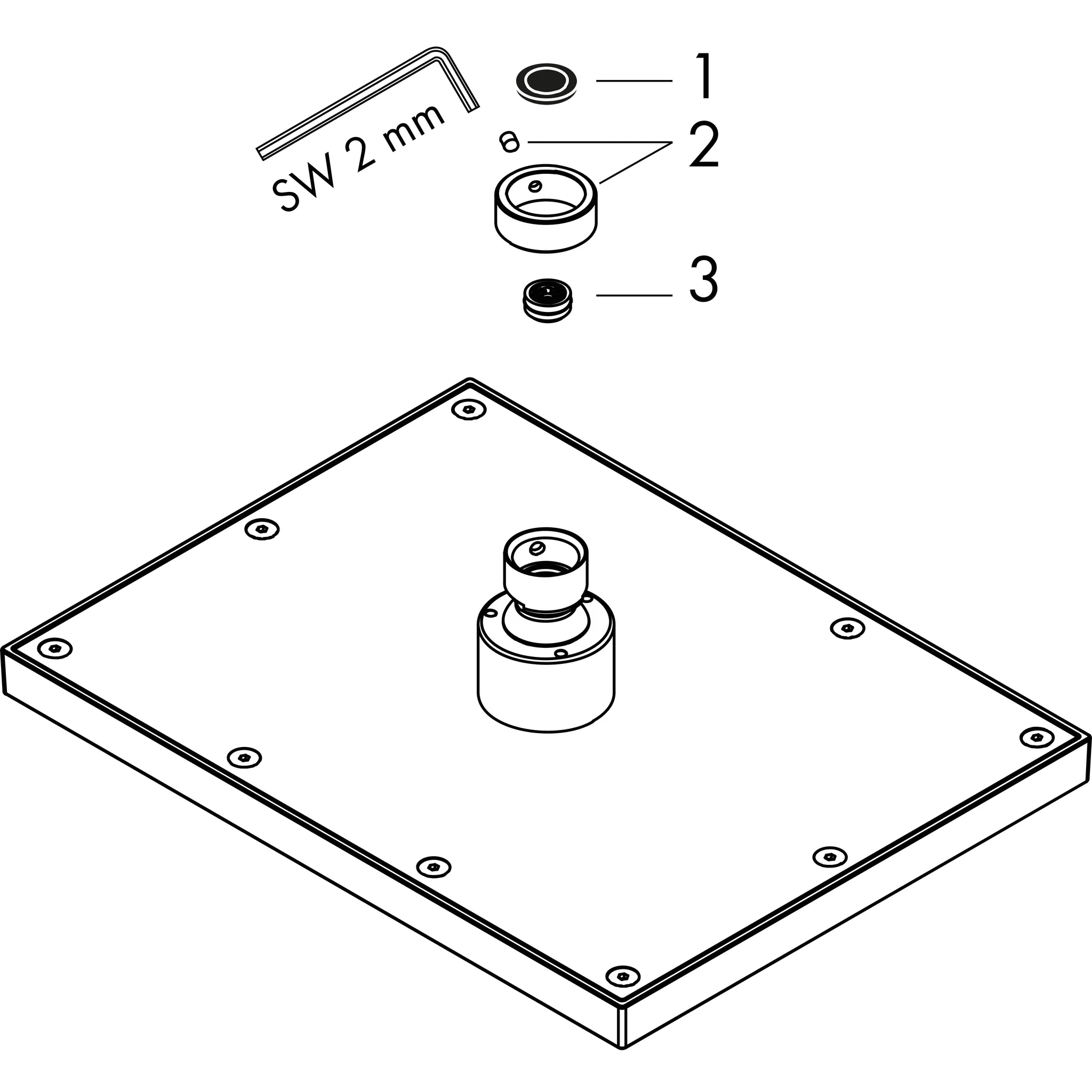 AXOR ShowerSolutions Kopfbrause 245/185 1jet Chrom AXOR ShowerSolutions Kopfbrause 245/185 1jet Chrom