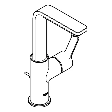 Einhand-Waschtischbatterie Lineare 23296_1, L-Size, Einlochmontage, schwenkbarer Auslauf, Zugstangen-Ablaufgarnitur 1 1/4″, chrom Einhand-Waschtischbatterie Lineare 23296_1, L-Size, Einlochmontage, schwenkbarer Auslauf, Zugstangen-Ablaufgarnitur 1 1/4″, chrom