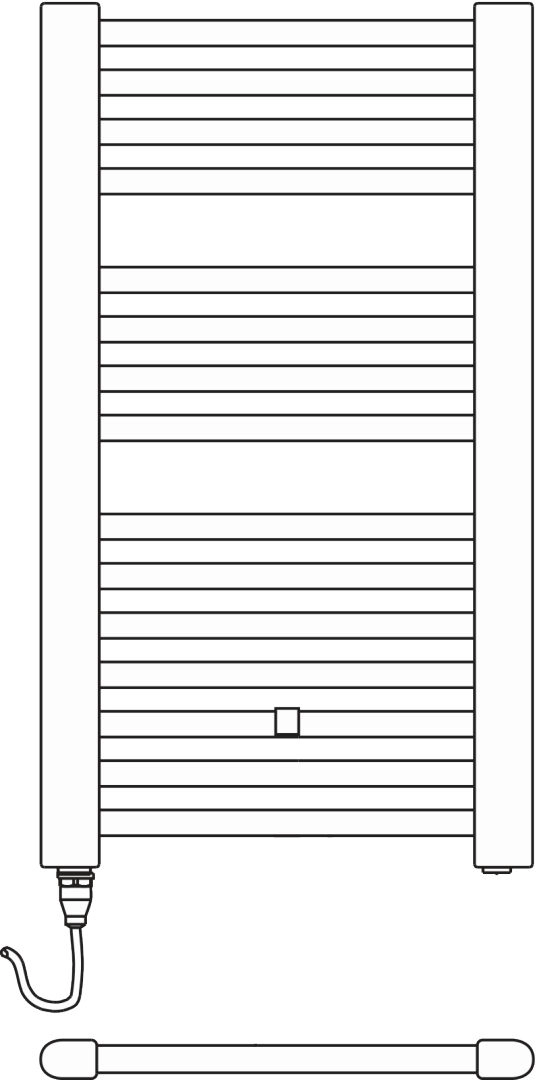 Kermi Elektroheizkörper „Basic®-E“ 45 × 80,4 cm in Farbkonzept