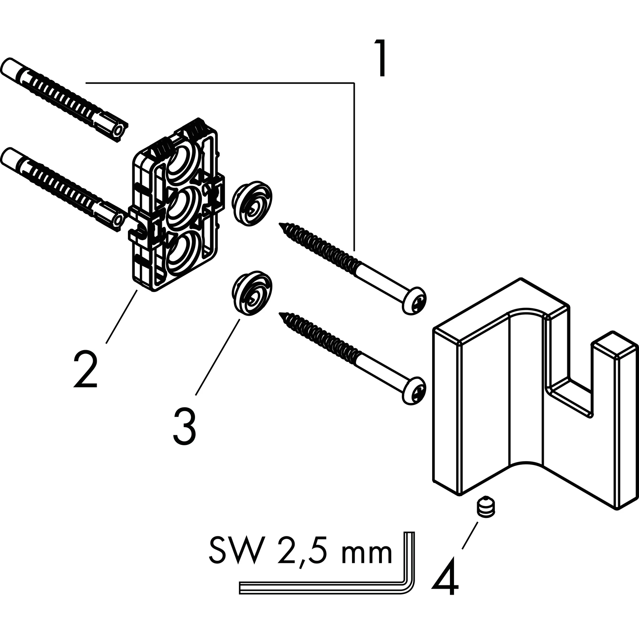 AXOR Universal Rectangular Handtuchhaken Chrom