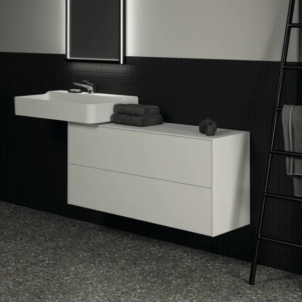 Ideal Standard Waschtischunterschrank Conca, 2 Auszüge, Weiß Ideal Standard Waschtischunterschrank Conca, 2 Auszüge, Weiß