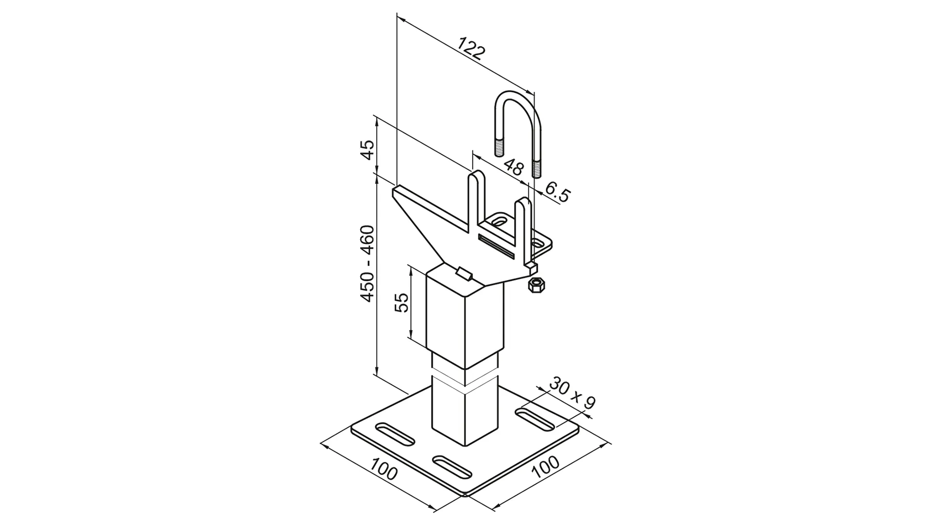 Zubehör Fußkonsole FMORV 45-B3, Sonder-Lack Zubehör Fußkonsole FMORV 45-B3, Sonder-Lack