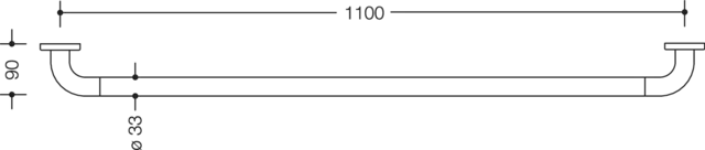 HEWI Handtuchhalter „Serie 477“ 117 × 3,3 × 9 cm in Felsgrau HEWI Handtuchhalter „Serie 477“ 117 × 3,3 × 9 cm in Felsgrau