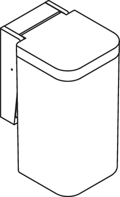 HEWI Hygieneabfallbehälter „Serie 477“ 16,1 × 31 cm in Lichtgrau HEWI Hygieneabfallbehälter „Serie 477“ 16,1 × 31 cm in Lichtgrau