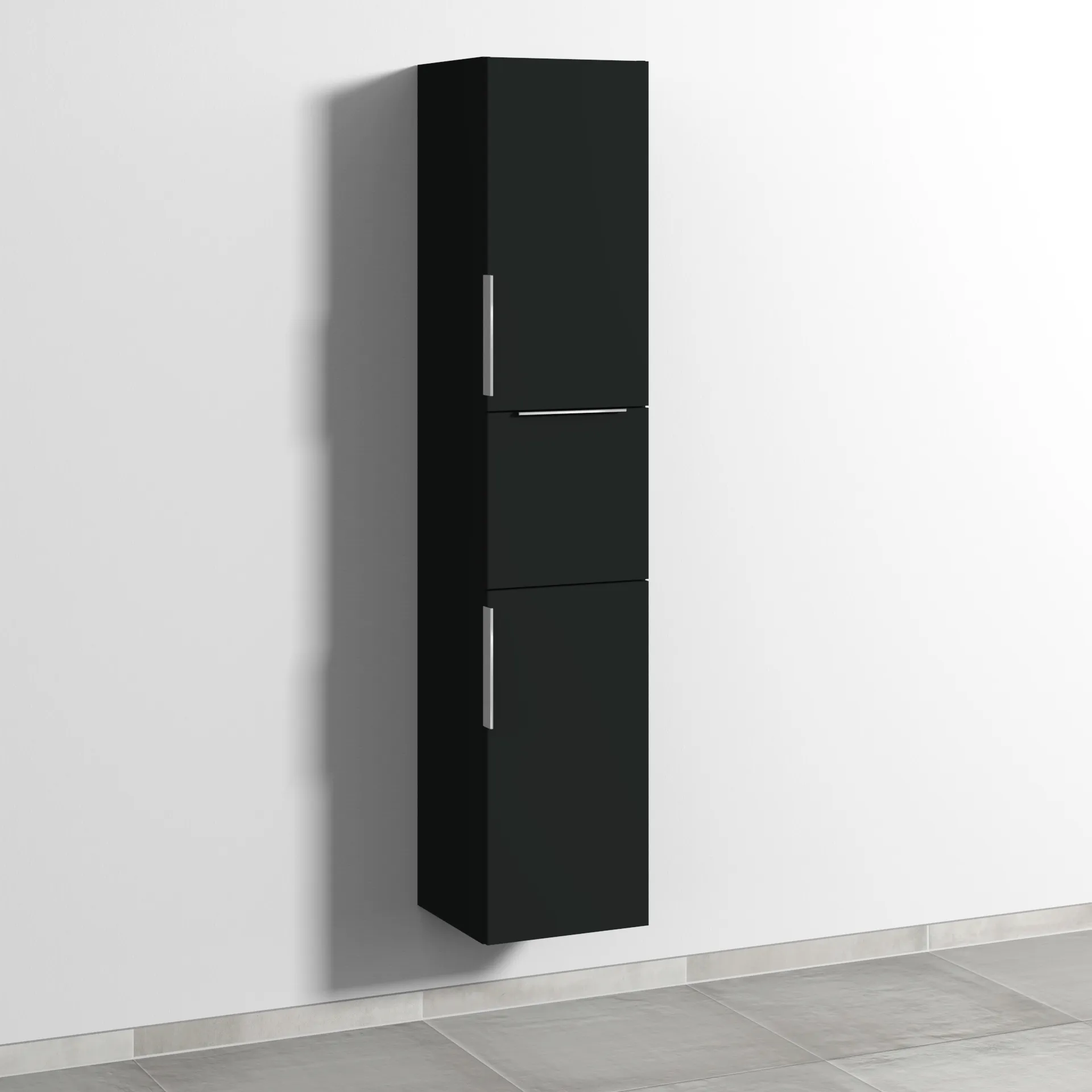 Sanipa Hochschrank „3way“ 350 × 1700 × 345 mm Anschlag rechts, in Vulkan (matt), Anschlag rechts