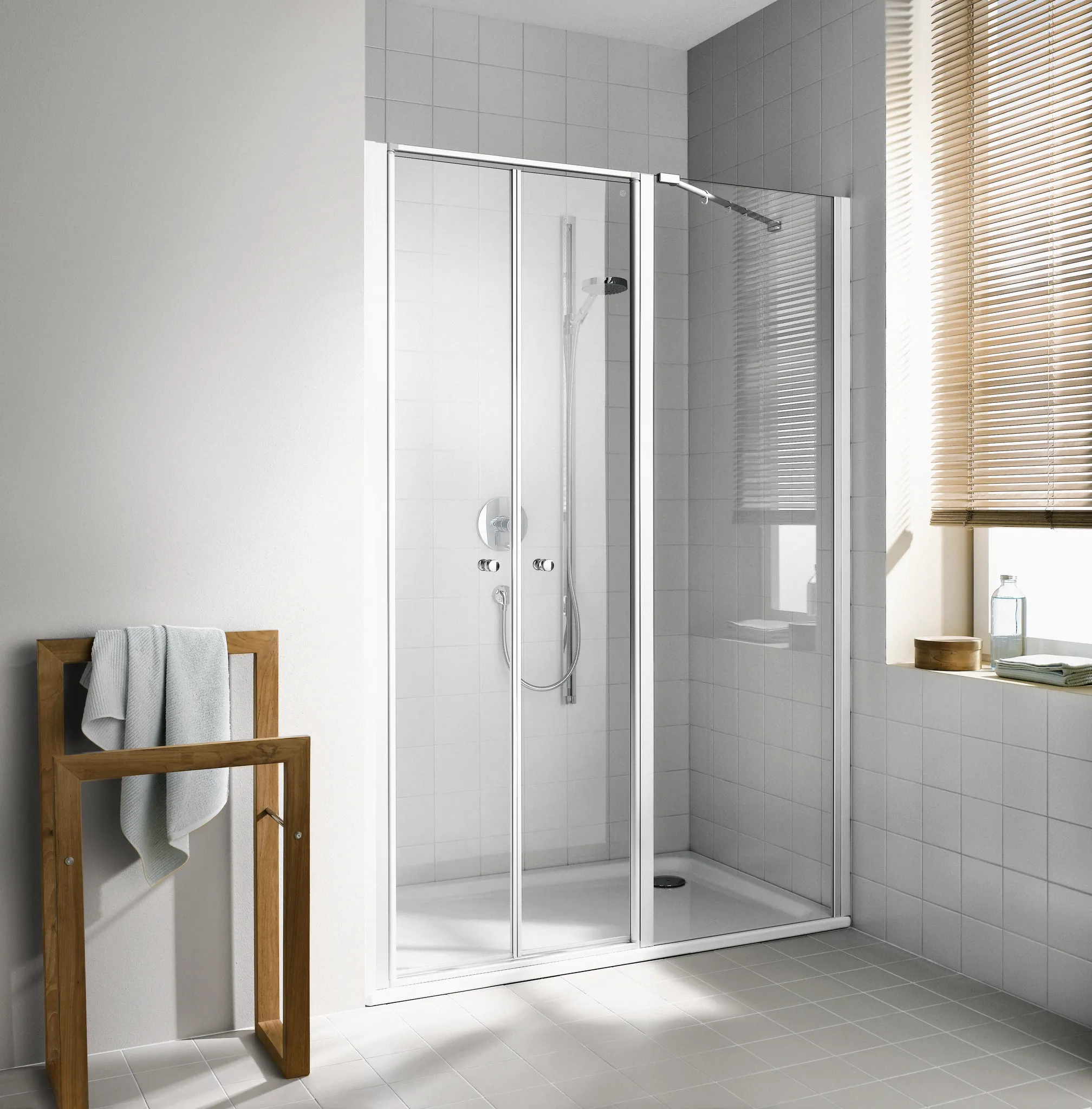 Kermi Duschdesign IBIZA 2000 Pendeltür mit Festfeld