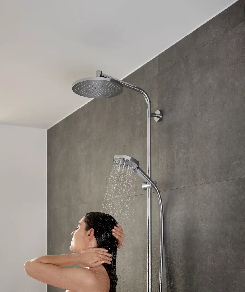 Hansgrohe Handbrause Raindance Select S 120, Chrom, 120 mm Brausekopfgröße, 3 Strahlarten (Rain, RainAir, Whirl), QuickClean, max. Durchfluss 15 l/min bei 3 bar