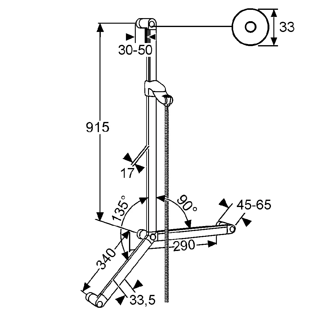 Kludi SIRENA CARE Wandstange L 900mm chrom