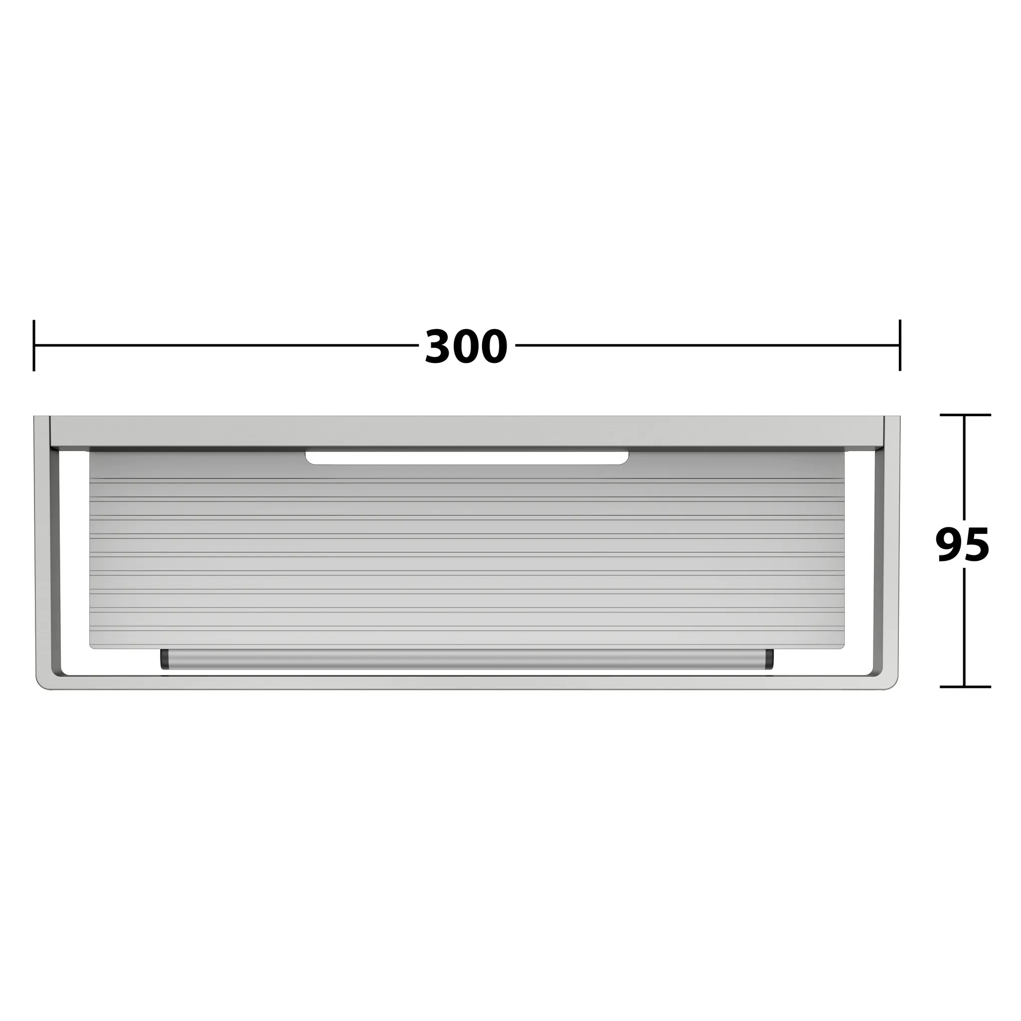 KEUCO EDITION 11 Duschablage mit Glasabzieher Edelstahl-finish / Alu