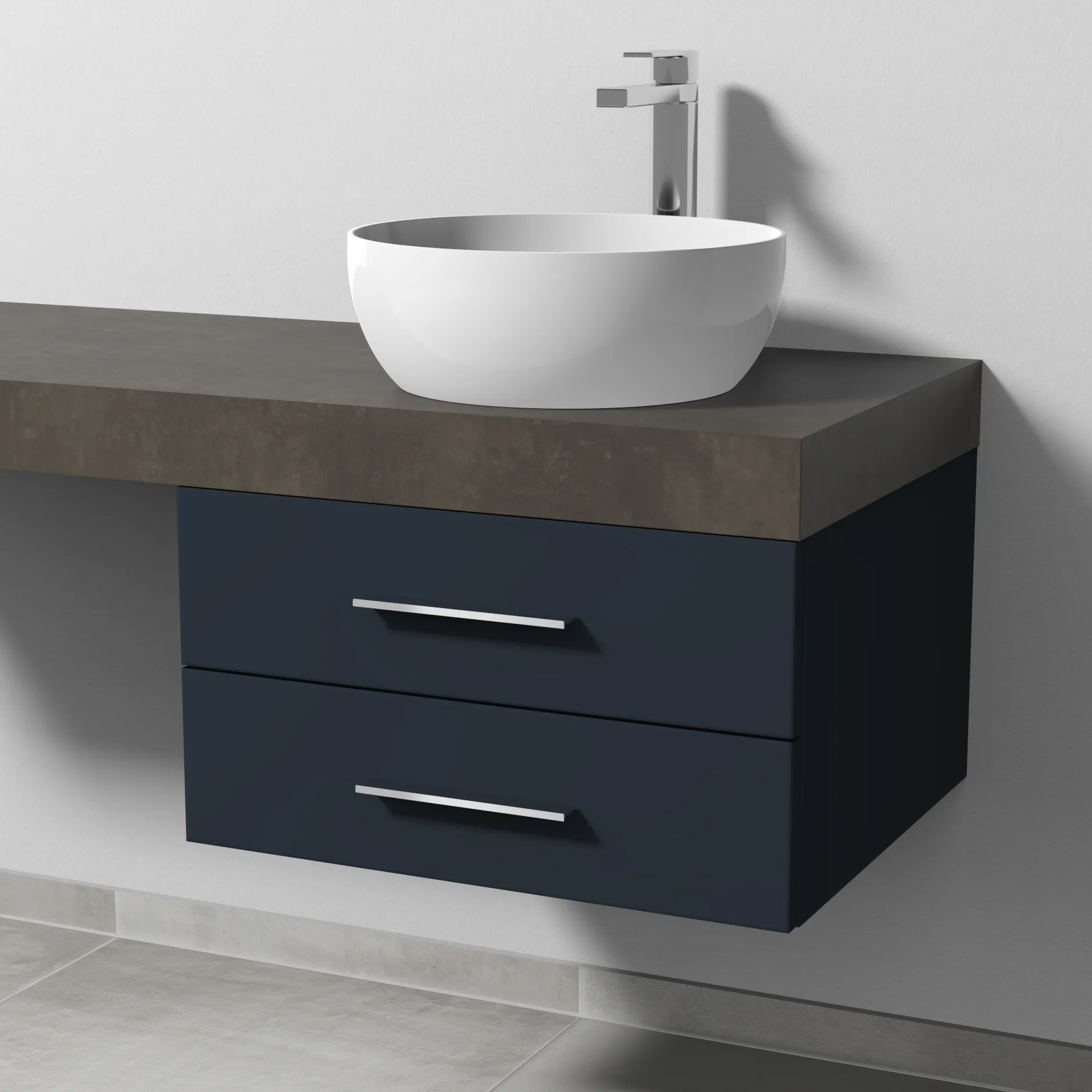 Sanipa Waschtischunterschrank „2morrow“ 600 × 340 × 520 mm in Marine (matt)
