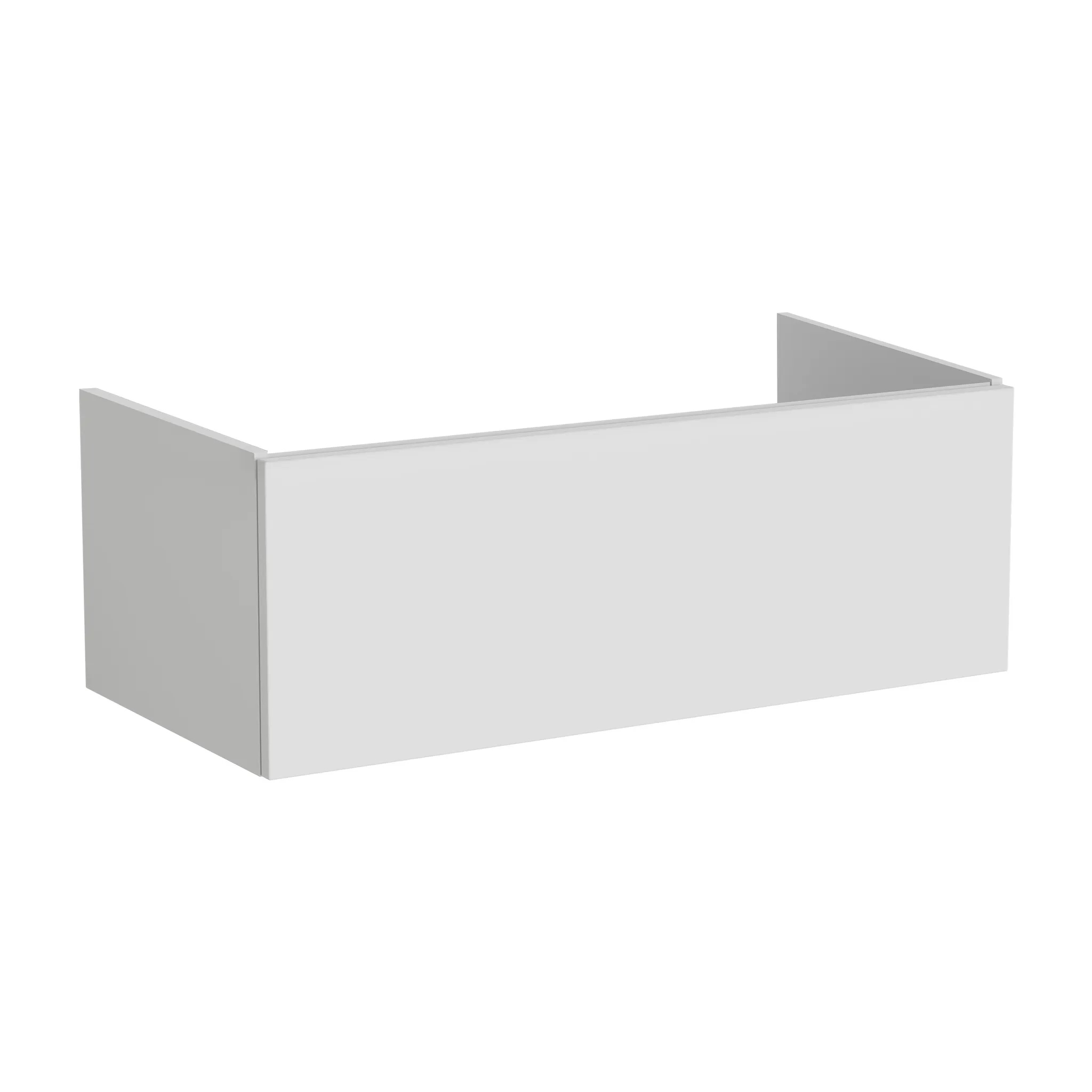 VitrA New Metropole Pure Waschtischunterschrank mit 1 Vollauszug, 98 x 49 x 35 cm (BxTxH), Hellgrau Matt