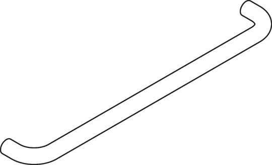 Badetuchhalter (USA) Serie 477 22 7/16 inch, o. Rosetten reinweiß Badetuchhalter (USA) Serie 477 22 7/16 inch, o. Rosetten reinweiß