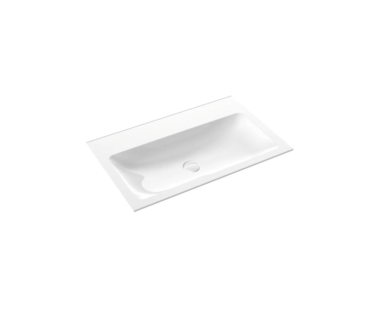 Waschbecken evo, 1x Bohrung, 811 mm, weiss