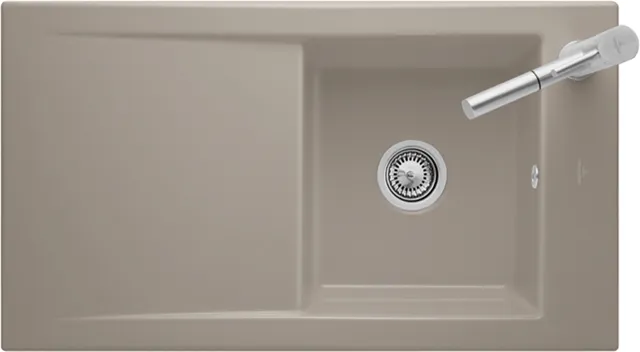 Villeroy & Boch Einbau-Küchenspülbecken „Timeline“ 50 900 × 510 × 220 mm in Almond