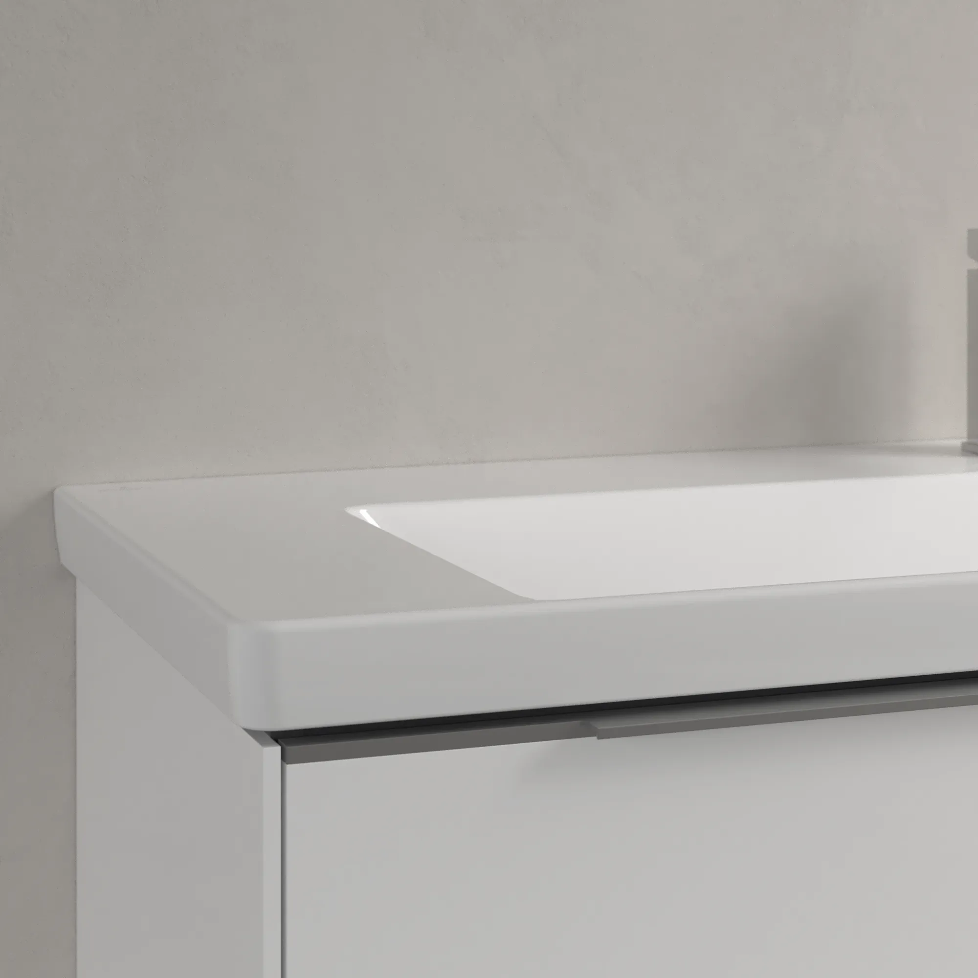 Villeroy & Boch Wandwaschtisch aus TitanCeram „Subway 3.0“ 1300 × 475 × 170 mm, ohne Hahnlochbohrung, Hahnlochposition mittig in Weiß Alpin Villeroy & Boch Wandwaschtisch aus TitanCeram „Subway 3.0“ 1300 × 475 × 170 mm, ohne Hahnlochbohrung, Hahnlochposition mittig in Weiß Alpin