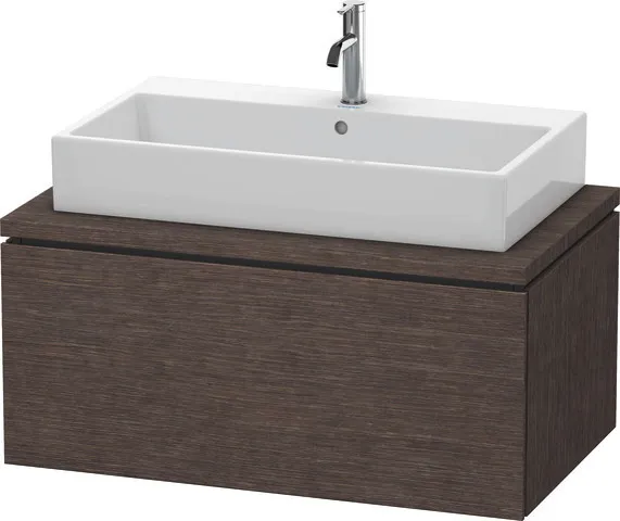 Duravit Waschtischunterschrank wandhängend „L-Cube“ 92 × 40 × 54,7 cm Eiche Dunkel gebürstet