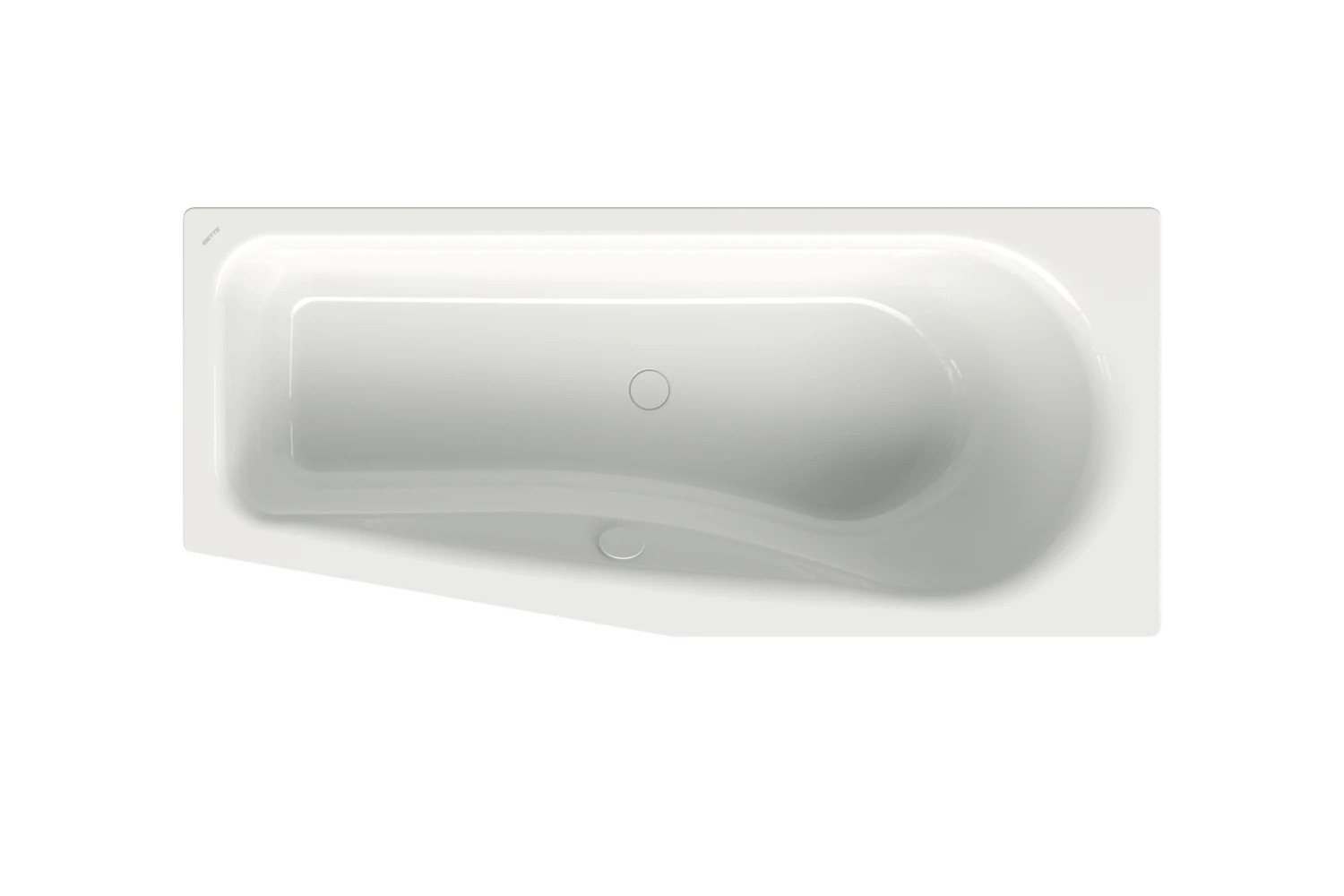 Bette Badewanne „BetteLuna“ fünfeck 170 × 75 cm, links in Weiß Bette Badewanne „BetteLuna“ fünfeck 170 × 75 cm, links in Weiß