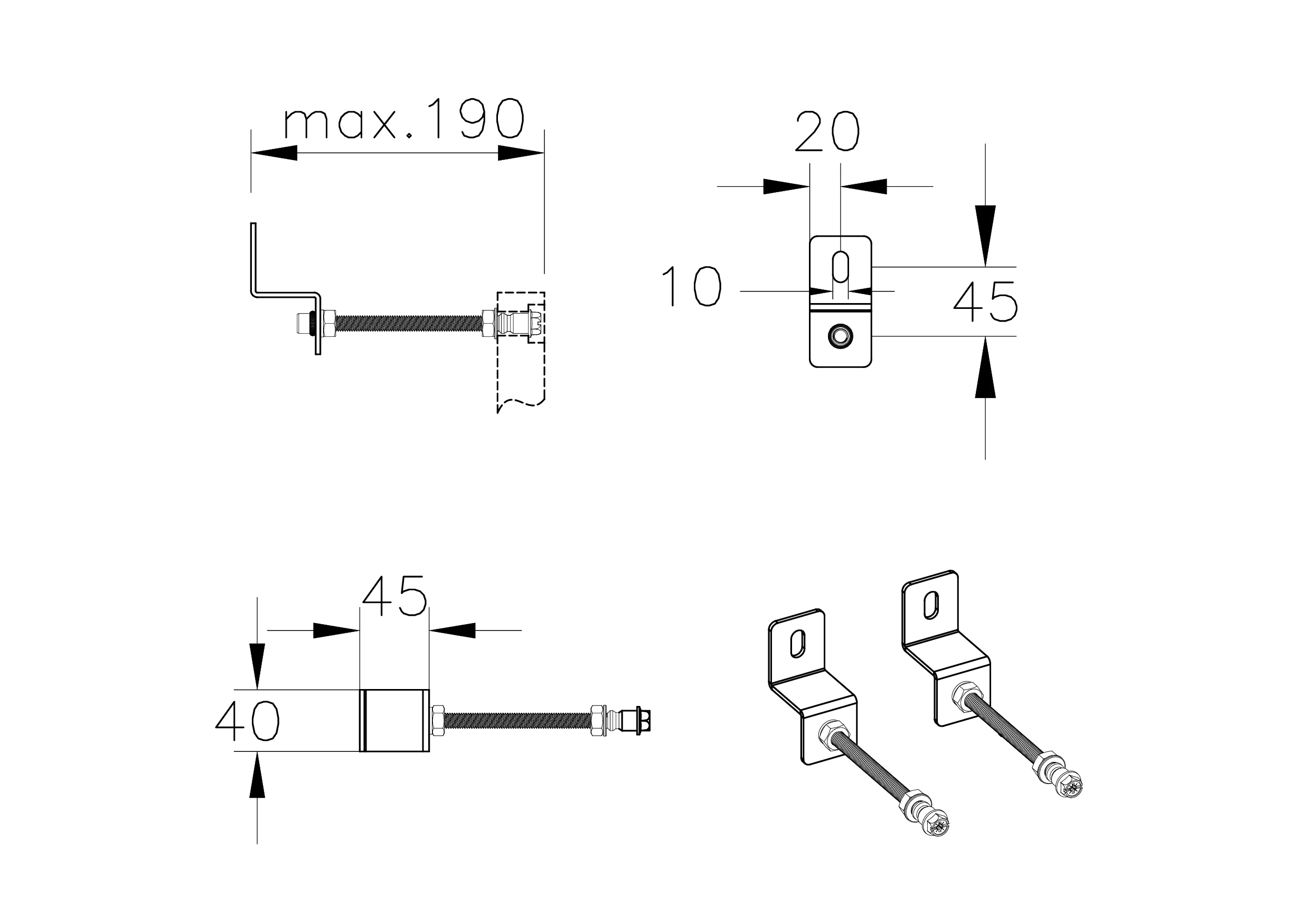 VitrA V-Fix Zubehör Befestigungsset für Wandmontage – 360° drehbar, körperschallreduzierend, einstellbar 30 mm, 20 mm kürzbar VitrA V-Fix Zubehör Befestigungsset für Wandmontage – 360° drehbar, körperschallreduzierend, einstellbar 30 mm, 20 mm kürzbar