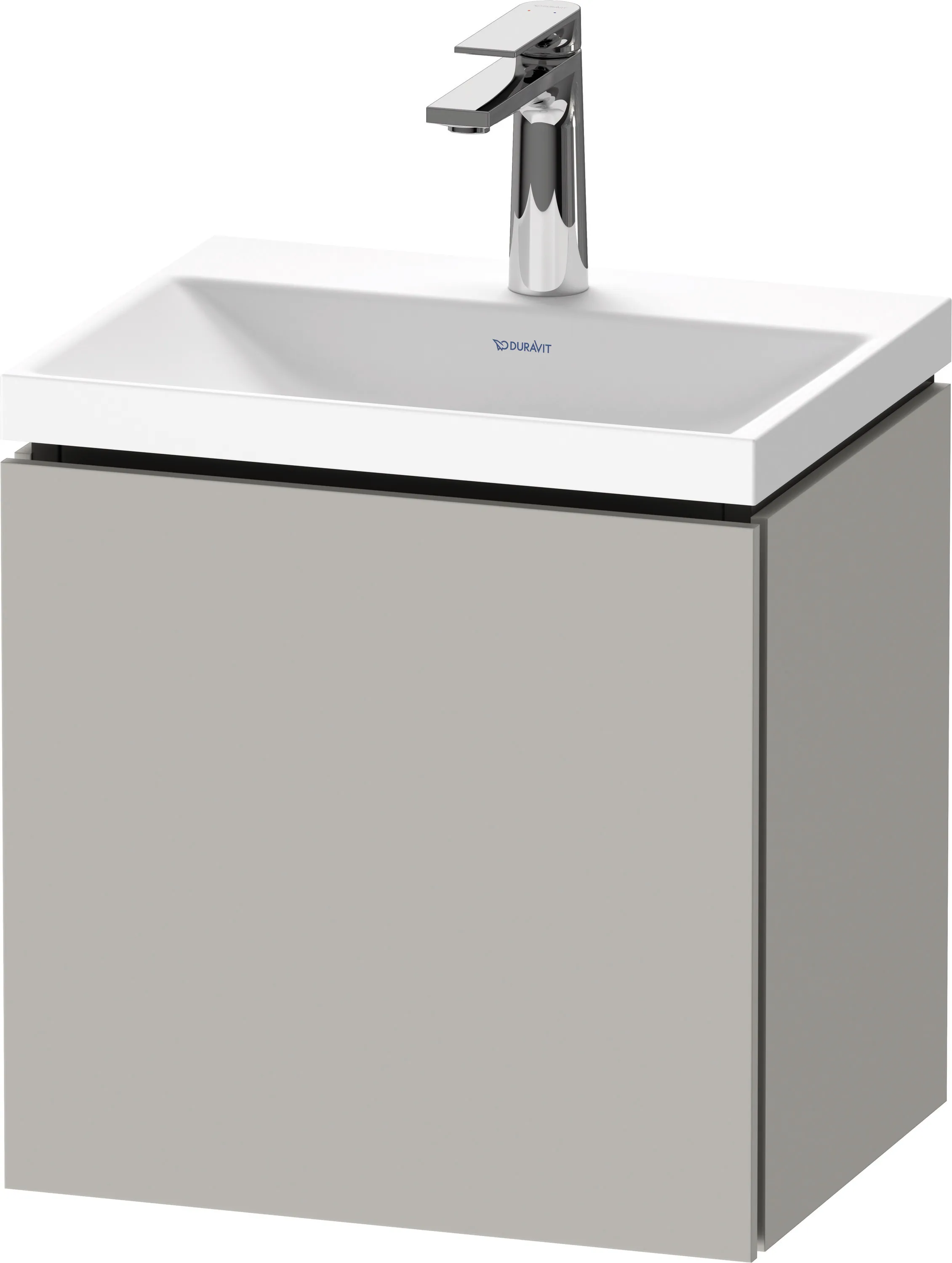 Duravit Möbelset c-shaped Set wandhängend wandhängend „L-Cube“ 45 × 48 × 35 cm Betongrau Matt