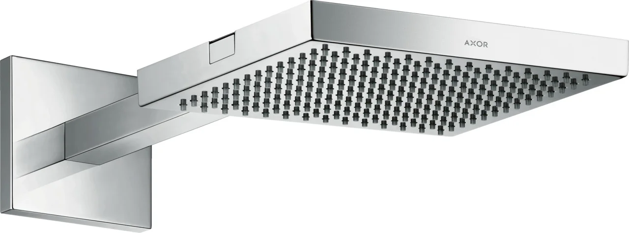 Hansgrohe AXOR ShowerSolutions Kopfbrause Starck 240x240 mm, Chrom, mit Brausearm, RainAir Strahl, 12,4 l/min Durchfluss Hansgrohe AXOR ShowerSolutions Kopfbrause Starck 240x240 mm, Chrom, mit Brausearm, RainAir Strahl, 12,4 l/min Durchfluss