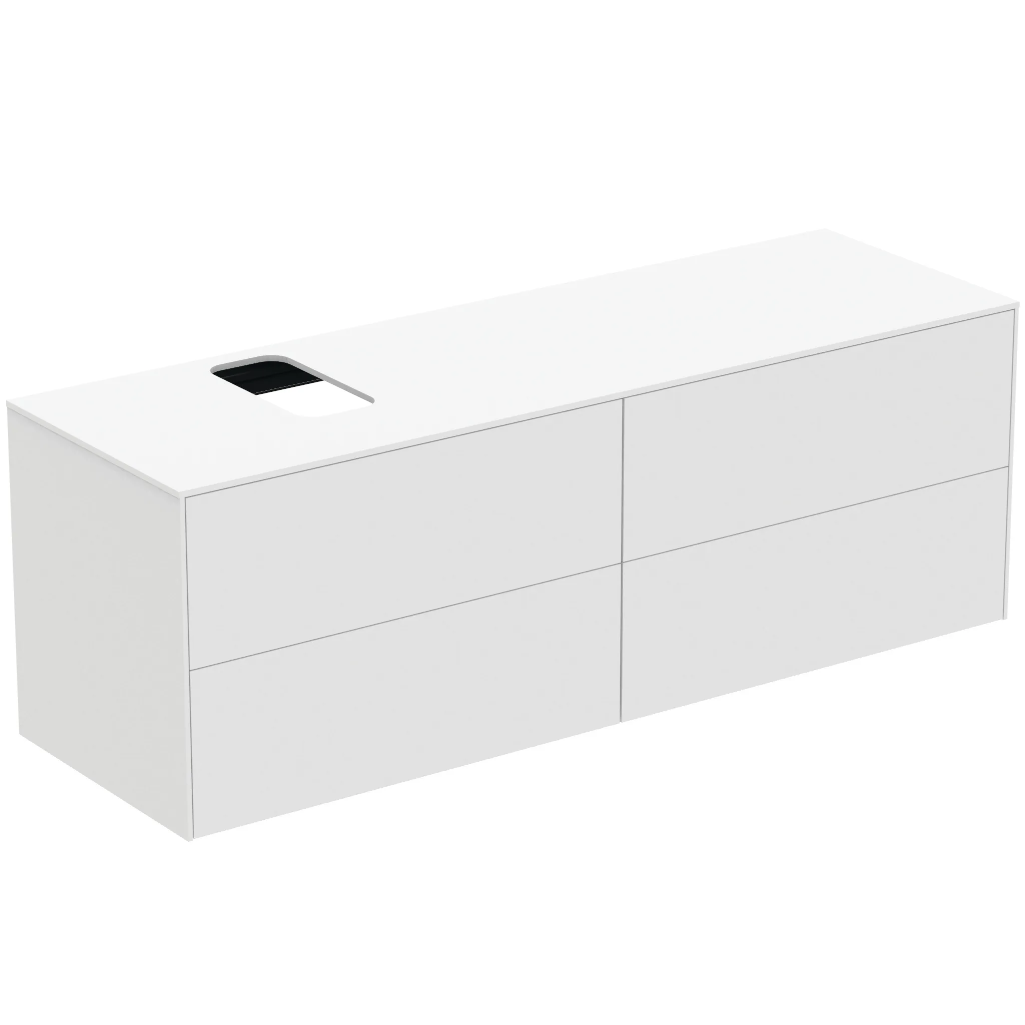 Ideal Standard Waschtischunterschrank „Conca“ 158,7 × 55 × 50,5 cm Weiß matt lackiert