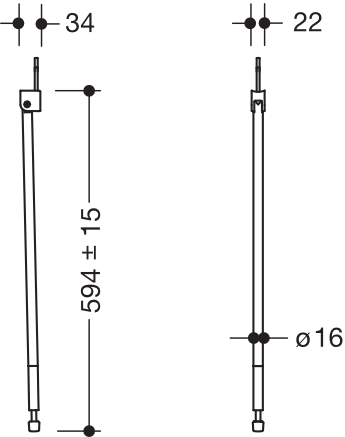 HEWI Bodenstütze „Serie 802 LifeSystem“ in Anthrazit glänzend