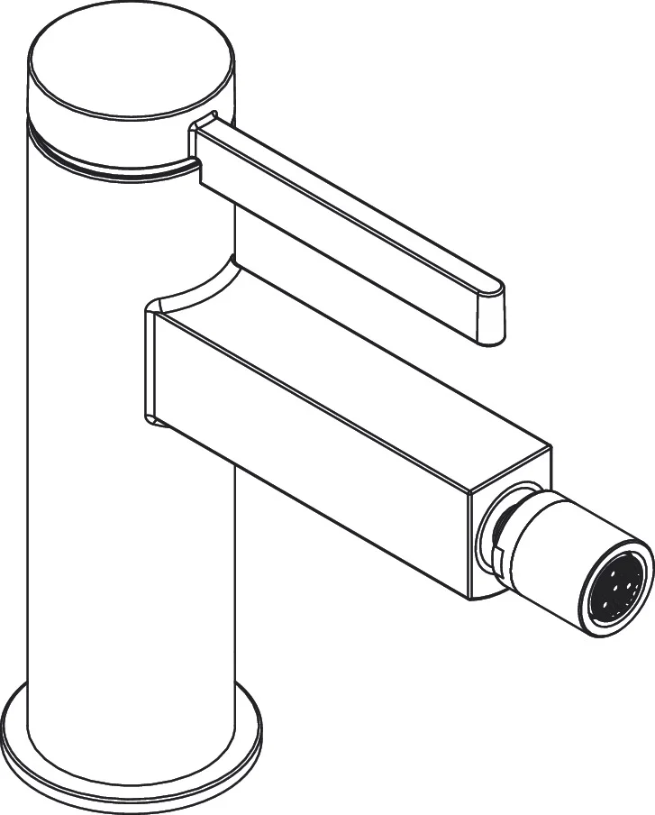 Hansgrohe Finoris Bidetmischer, Chrom, Einhebel-Bedienung, Push-Open Ablaufgarnitur, Ausladung 129 mm, Auslaufhöhe 99 mm